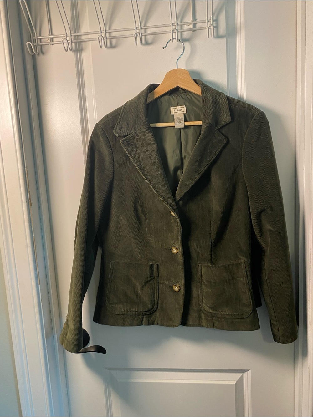 L.L. Bean Olive Corduroy Blazer